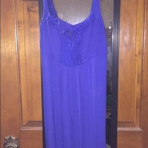 AEO Blue Sleeveless Bib Dress